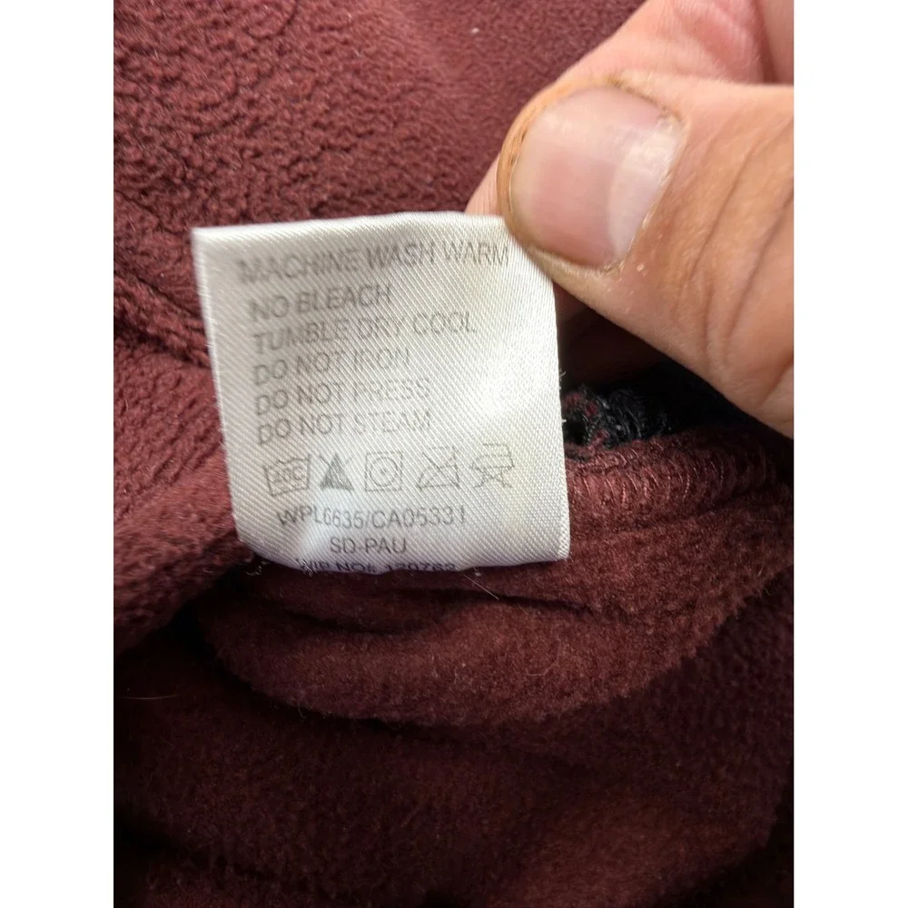 Woolrich Men's Fleece Vest Full Zip Mulberry Burgundy Outdoor Layer Size Medium